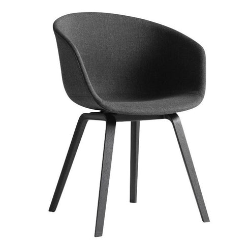 About a Chair AAC 23 Armchair Upholstered Black Oak Base